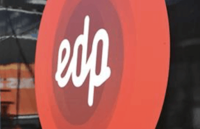 Logotipo EDP em perspectiva