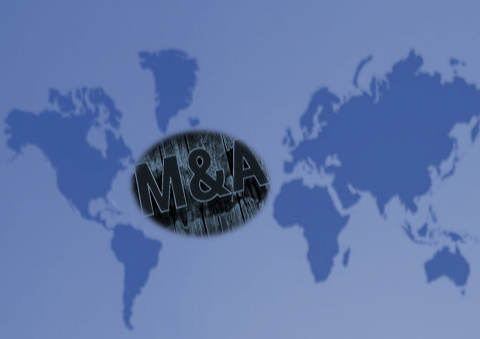 Imagem M&A e mapa mundi